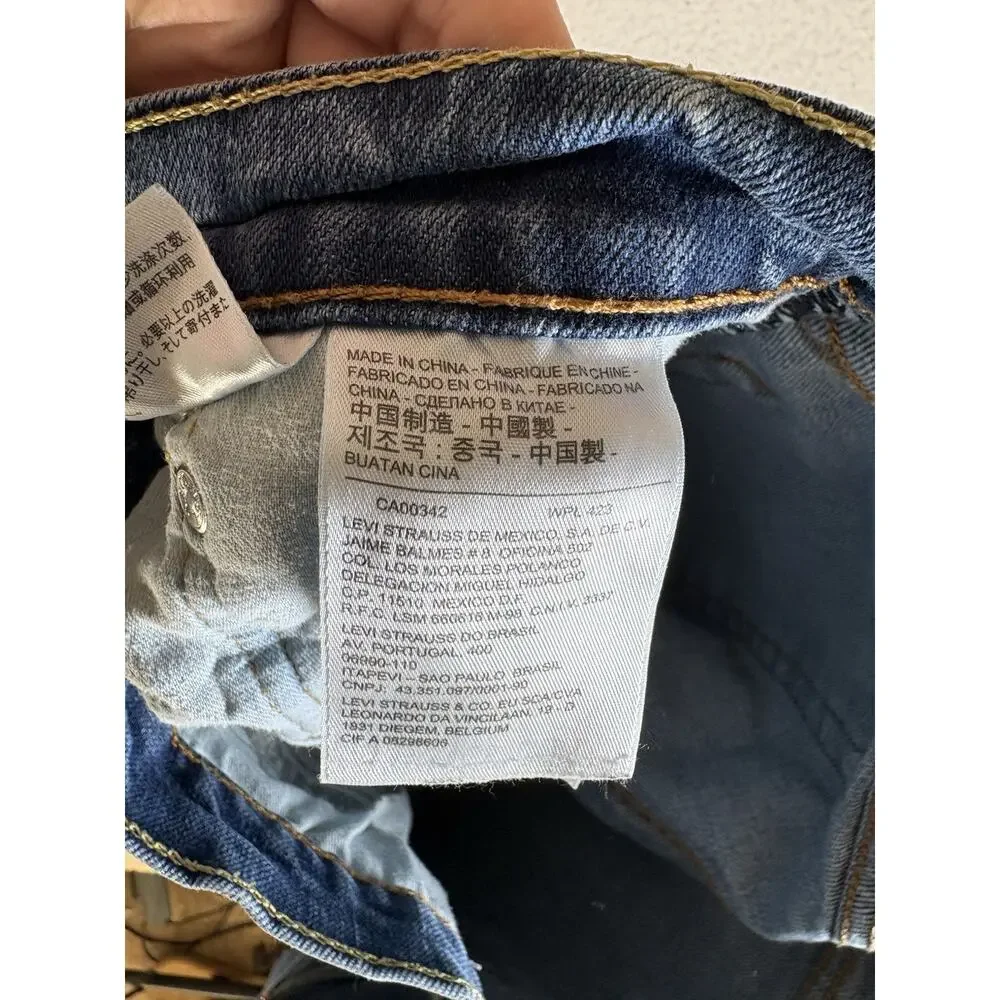 Levis 511 Jeans Mens 32x34 Slim Fit Medium Wash Blue Denim Stretch Moto